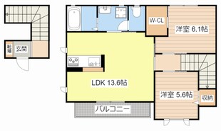 メゾンランジュ高野の物件間取画像